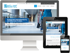 Website von Brillant Gebäudereinigung