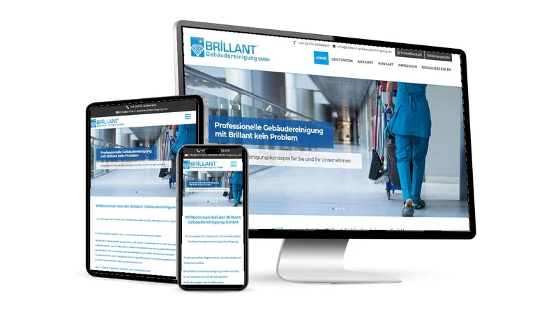 Website von Brillant Gebäudereinigung