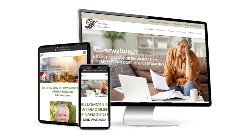 Website von Dirk Walonka - Immobilien und Finanzdienste